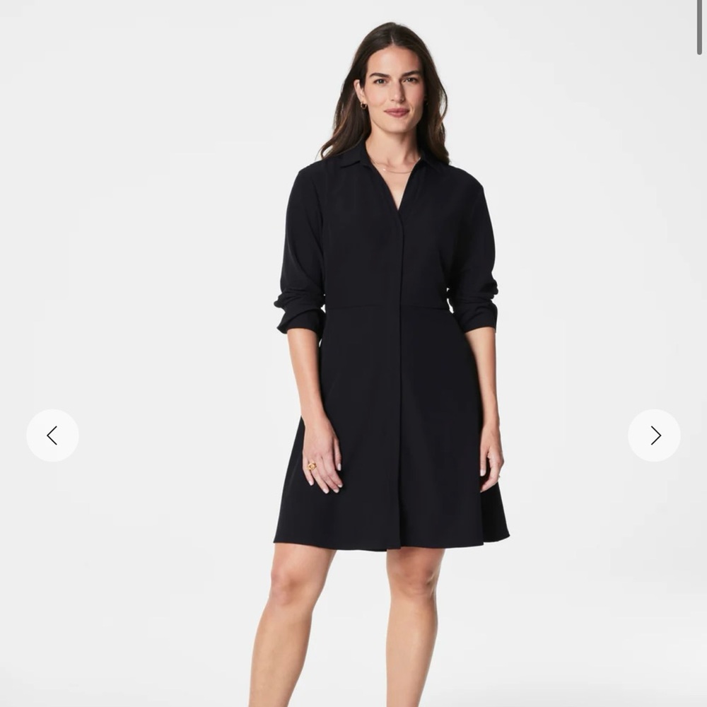 SPANX NWT Classic Black Long Sleeve Dress Size Medium